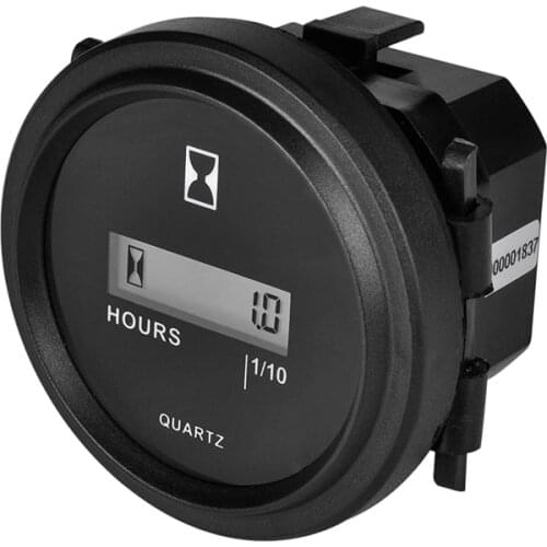Auto Parts Hour Meter Round LCD Hour Meter Quartz Hour Meter DC4.5V-90Vfor Fork Cart Boat Tractor Generator Engine Mower