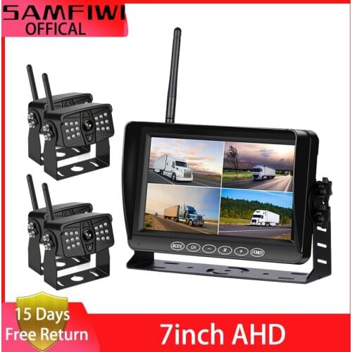 Digital Wireless Backup Camera 7''Monitor Highway Observation System for RVs,Motorhomes,Travel Trailers Hitch Rear View Camera