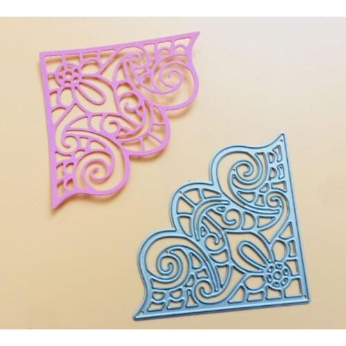 Flower Corner Metal Cutting Dies Stencil Scrapbooking DIY Album Stamp Paper Card M68E
