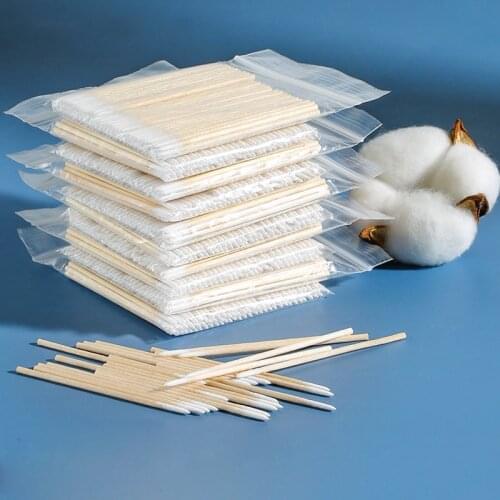 1000pcs Wooden Cotton Swab Cosmetics Permanent Makeup Health Medical Ear Jewelry 7cm Clean Sticks Buds Tip