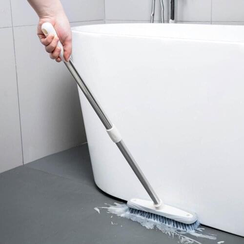 Long Handle Stainless Steel Removable Head Bathroom Floor Brush Bathtub Tile Gap Cleaning Brushes