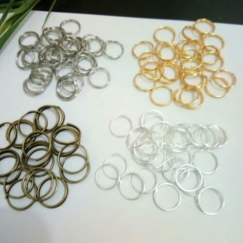 Hot200pcs 5 6 8 10 mm Double Layer Metal Open Jump Rings Split Rings DIY Bracelet Necklace Key Chains Jewelry Findings Connector