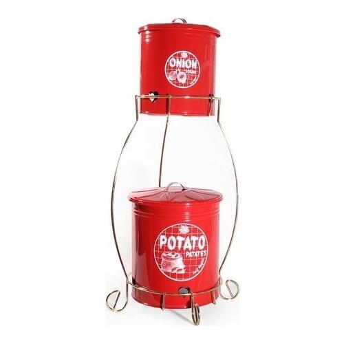 Elegant Home Gold Wire Medium Size Potato Onion Set Red