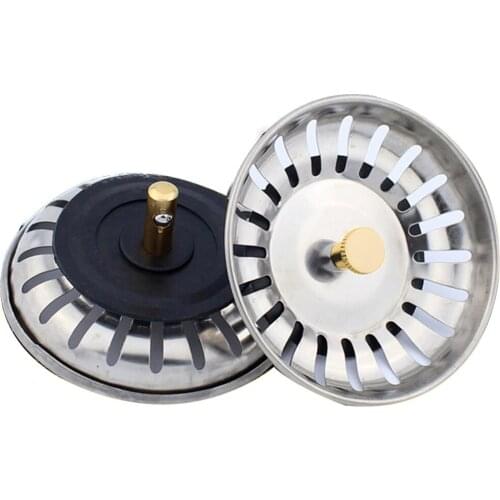 2PC Kitchen Sink Floor Drain Stainless Steel Kitchen Sink Filter Mesh Durable Rubber Sealed Wash Basin Bathroom Hair Filter Ring