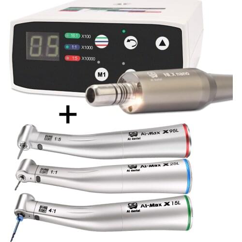 Oral medical instrument suit E04 electric motor NLX nano with three model detal handpiece X95L X25L and X10L optic contra angle