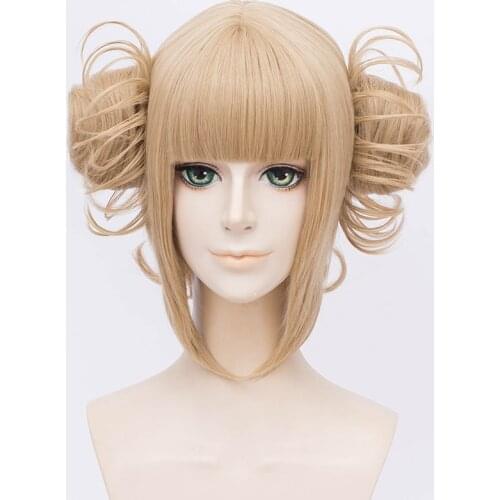 My Hero Wig Head Costume Cosplay Gold Wig