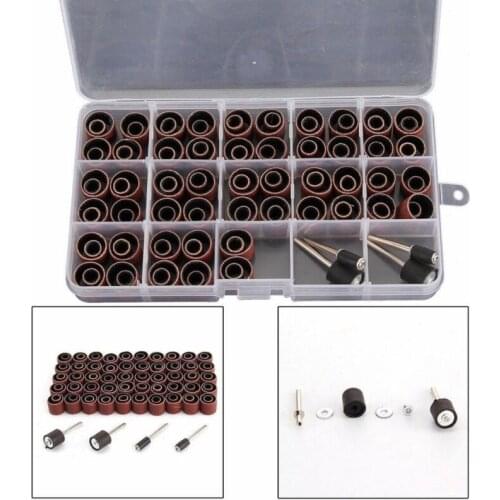 104pcs Drum Sanding Kit 60120320 Nail Drill Bits Abrasive Tools Dremel Accessories Sandpaper Shank Rotary Tools