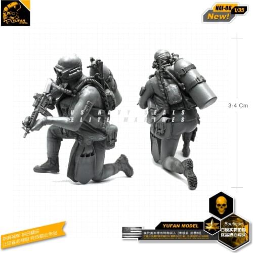 1/35 Resin model Figure Kits Modern America Soldier self-assembled Nai-06