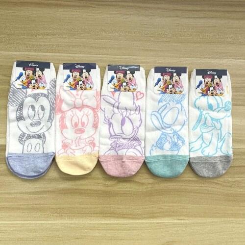Disney Cartoon Socks Cartoon Mickey Donald Duck Sketch Doodle Socks Female Adult Socks