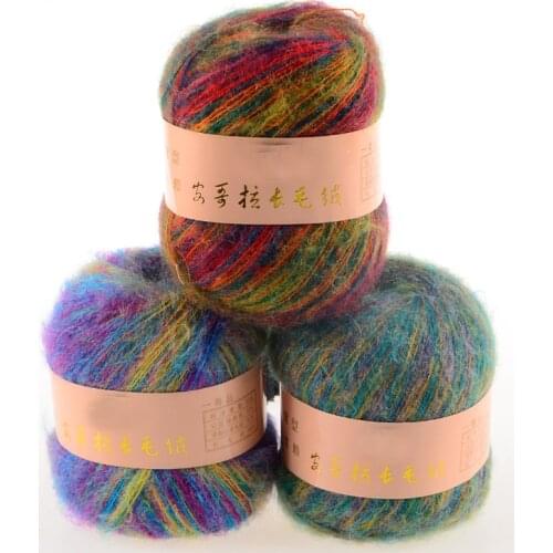 TPRPYN 1Pc=50g Soft Mohair Cashmere yarn for Knitting knit Wool lana crochet yarn plush yarn puffy thread DIY