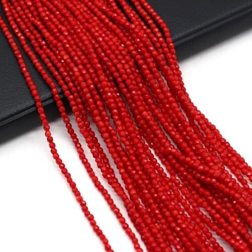 Hot Sale Natural Coral Tangent Plane Round Shape Spacer Beads Loose Beads for Jewelry Making DIY Necklace Bracelet Accessories