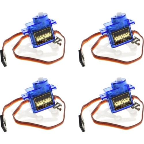 4Pcs Smart Electronics Rc Mini 9G 1.6Kg Servo Motor Sg90 for Rc 250 450 Helicopter Airplane Car Boat