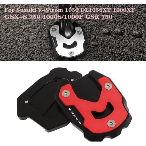 For Suzuki V-Strom 1050 DL1050XT 1000XT GSX-S 750 1000S/1000F GSR 750 CNC Foot Side Stand Enlarger Kickstand Plate Pad Extension