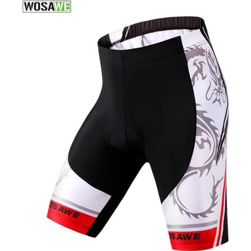 WOSAWE Bicycle Sports Clothings Men Summer Bike Riding Outdoor Cycling Shorts Ciclismo Bicicleta 4D Gel Padded Cycling Shorts