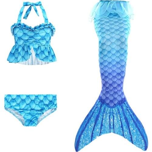 Anime Girl Swimmable Mermaid Tail No Monofin Lovely Princess Kids Birthday Party Holiday Beach Costume Cosplay Women Swimsuit
