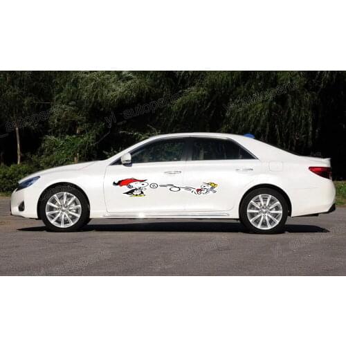 1 Set 59"X 10.8" Car Truck Body Side Vinyl Graphic Sticker Stripe Decal Dog S88