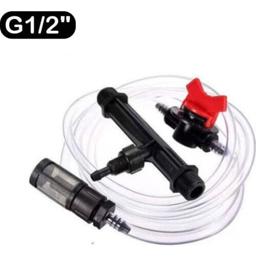 1Set G1/2" Venturi Fertilization System Irrigation Venturi Automatic Fertilizer Injector Fertilizer Syringe