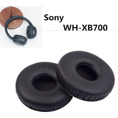 1 Pair Ear Pads Replacement Protein Leather Ear Cushion Cover Earmuffs for Sony WH-XB700 Wireless Bass Bluetooth Headphones