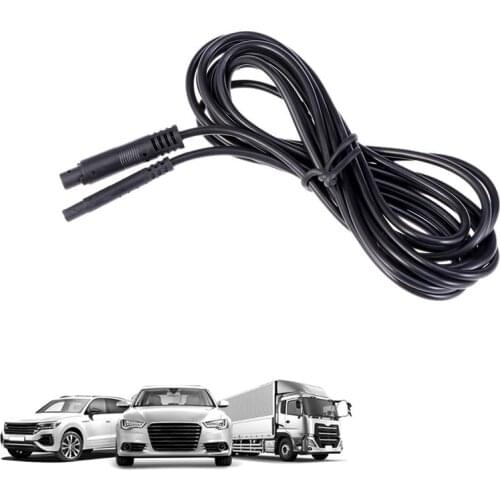 1pc Rear View Backup Dash Cam Reverse Car Recorder Camera Extension Cable Cord 4 Pins 2.5M for 12V 24V Van Bus Trailer Truck