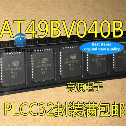 10Pcs AT49BV040B-70JU AT49BV040B-70 AT49BV040 PLCC-32 in stock 100% new and original