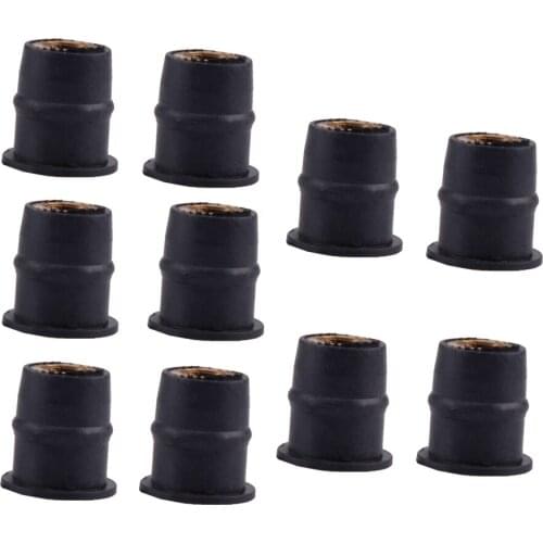 10pcs Metric Rubber Fairing Well Nuts Wind Screen Shield Fairing Cowl Fixing Fastener Accessories M6 6mm Motorcycle
