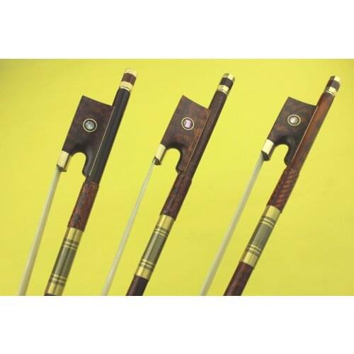 3pcs New Snakewood violin bows 4/4 full size beautiful pattern high quality