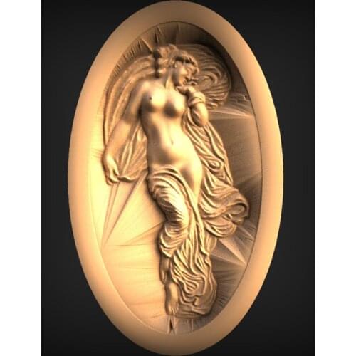 3d model STL relief for CNC Router STL format Artcam Aspire -nude women panel