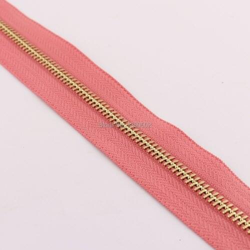 5Yards 5# 32mm Width Metal Teeth Zippers watermelon red color For Handbag Bag Shoes garment Sewing Jeans Accessories