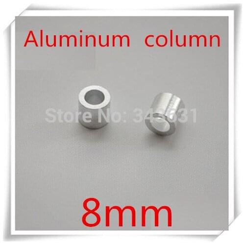 50pcs M8 8MM Aluminum Wire Rope Clamp Round Aluminum Crimping Sleeve Aluminum ferrules