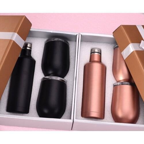 500ml Straight Sublimation Wine Tumbler Set Double Wall Stainless Steel Sublimation Tumbler