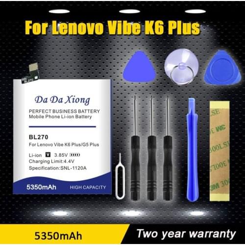 5200mAh BL270 Battery For Lenovo Vibe K6 Plus G5 Plus G Plus High Capacity Smart Phone Batteries