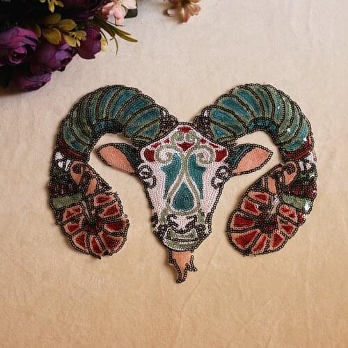 Clothing Accessories T-shirt Denim Sweater DIY Patch Fashion Personality Cloth Patch Sequins Large Clothes Patch Goat Patch