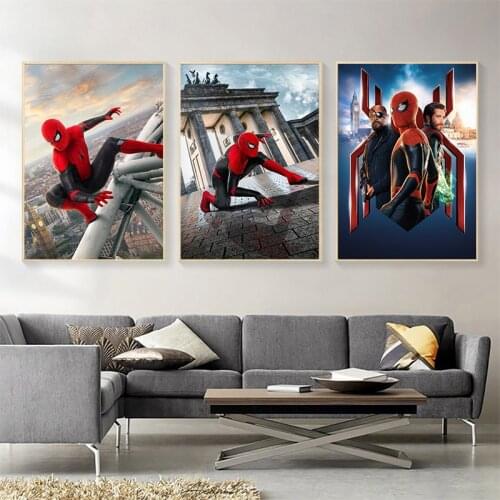 DIY 5D Diamond Painting Superhero Marvel Spider Man Far From Home Movie Poster Diamond Embroidery Home Decor Gift