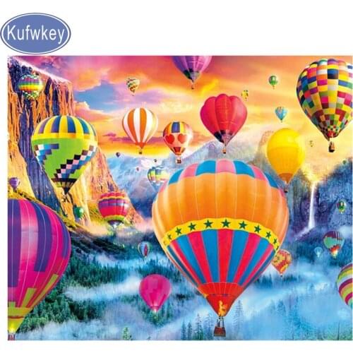 Full 5D diamond embroidery Hot air balloon puzzles diamond painting sale for mosaic picture of rhinestones cross-stitch Pattern
