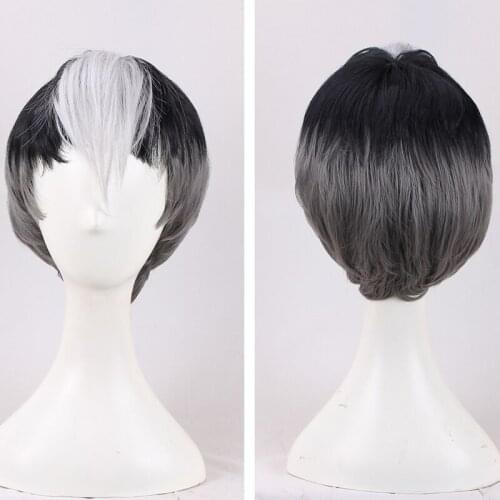 Anime Voltron: Legendary Defender Shiro Cosplay Wig Short Heat Resistant Synthetic Hair Wigs + Wig Cap