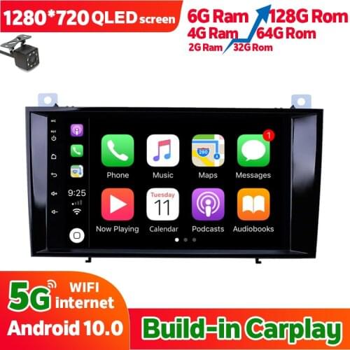 Car Radio Multimedia Player Android 10.0 2din GPS Navigation For 2000-2011 Mercedes Benz SLK Class R171 SLK200 SLK280 SLK300