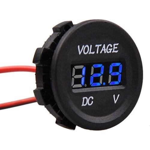 DC 12V to 24V LED Display Car Digital Voltmeter Electric Voltage Meter Socket for Automobile Motorcycle Truck Minibus ATV Boat