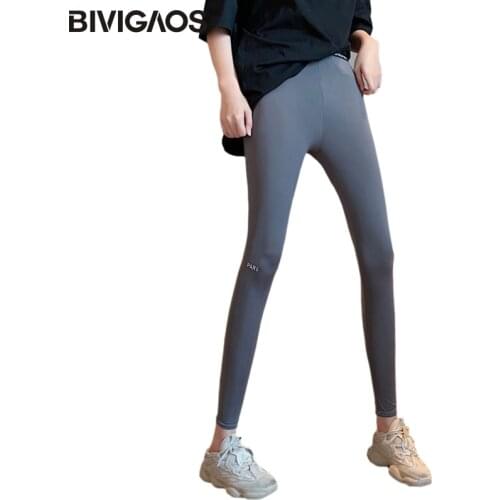 BIVIGAOS New Summer Ultra-thin Ice Silky Leggings Women Slim Stretch Breathable Fitness Legging Sexy Skinny Workout Leggings