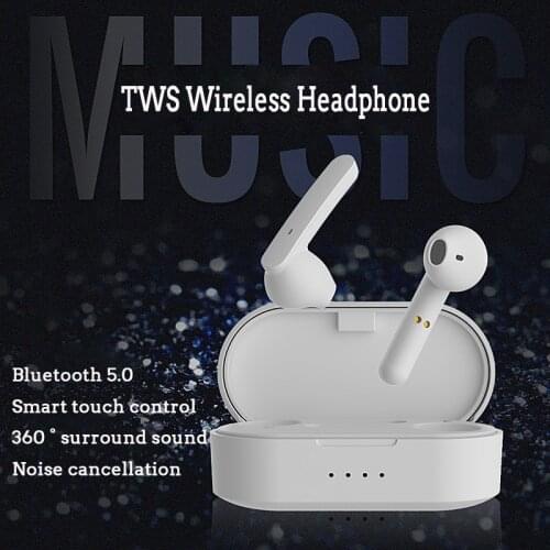 Bluetooth earphone Touch Control noise cancelling TWS true wireless headphones sport Airpots earbuds with microphone for phones