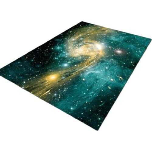 Gorgeous Starry Sky Pattern Carpets For Living Room Living Room Decor Blue Large Rug Non-Slip Home Children Bedroom Floor Mats