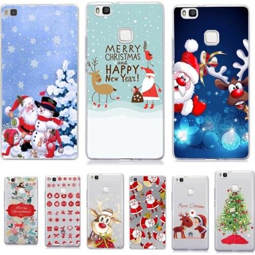 For Huawei Mate 10 Lite Cases Merry Christmas Gift Snowman Phone Cases For Huawei P Smart P20 P10 Lite P10 P9 P8 Lite 2017 Capas