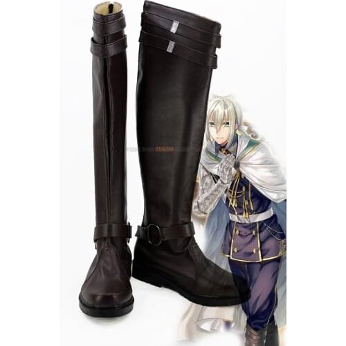 FGO Bedivere Cosplay Fate Grand Order Bedivere Cosplay Long Boots Brown Shoes Custom Made Unisex