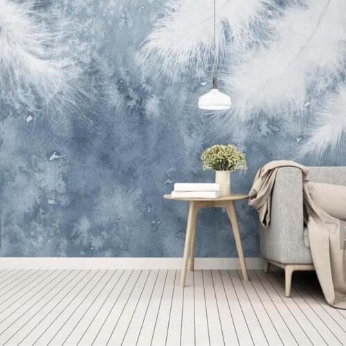 European abstract feather mural decoration mural papel 3d paredes 3d wallpaper walls living room bedroom home wall decor custom