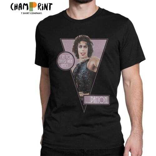 Rocky Horror Picture Show T Shirts Men 100% Cotton T-Shirts Crewneck I See You Shiver with Antici Tee Shirt Short Sleeve Clothes