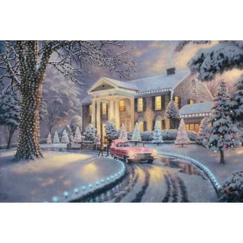 Graceland Christmas Thomas Kinkade HD Canvas Print Home Decoration Living Room Bedroom Wall Pictures Art Painting