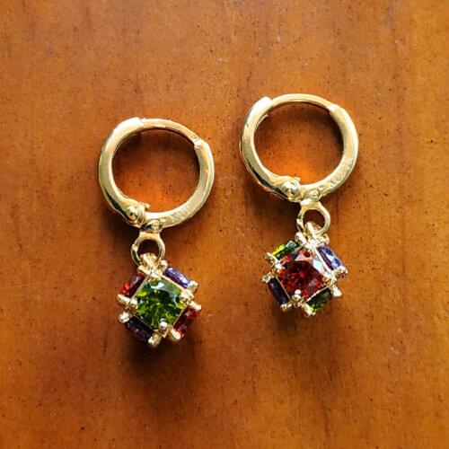 Coluorful Crystal Earings Long Earrings Women Jewelry Gifts Boucle D'oreille Femme Kolczyki Aretes Mujer Orecchini Kupe E2421