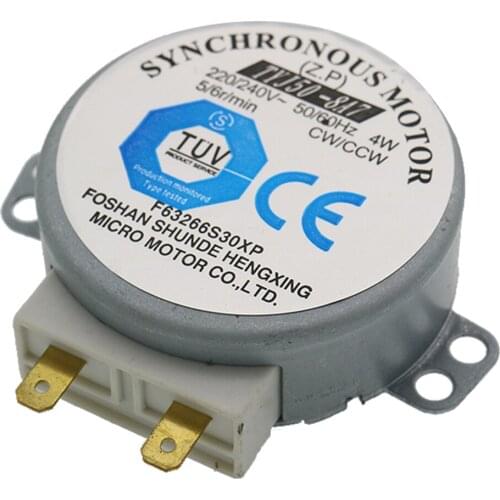 AC 220-240V 4W 6RPM 48mm Dia Micro Synchronous Motor for Warm Air Blower 50/60Hz CW/CCW TYJ50-8A7 Microwave Oven Tray Motor