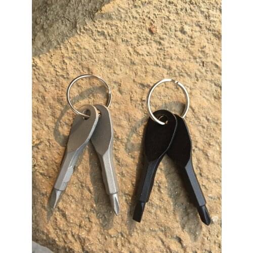 Fashion Outdoor Pocket Multitool Screwdriver Tool Stainless Steel Keychain Key Ring