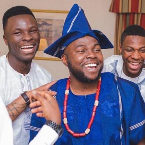 Dudo Traditional Nigerian Weddings Groom Jewelry Set Red Nature Coral Beads Jewellery Necklace Bracelet For Men African Set