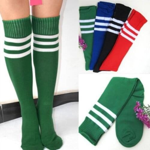 Unisex Adults Striped Soccer Baseball Football Socks Thicken Over Knee Ankle Sports Long Socks For Girl Women Stockings